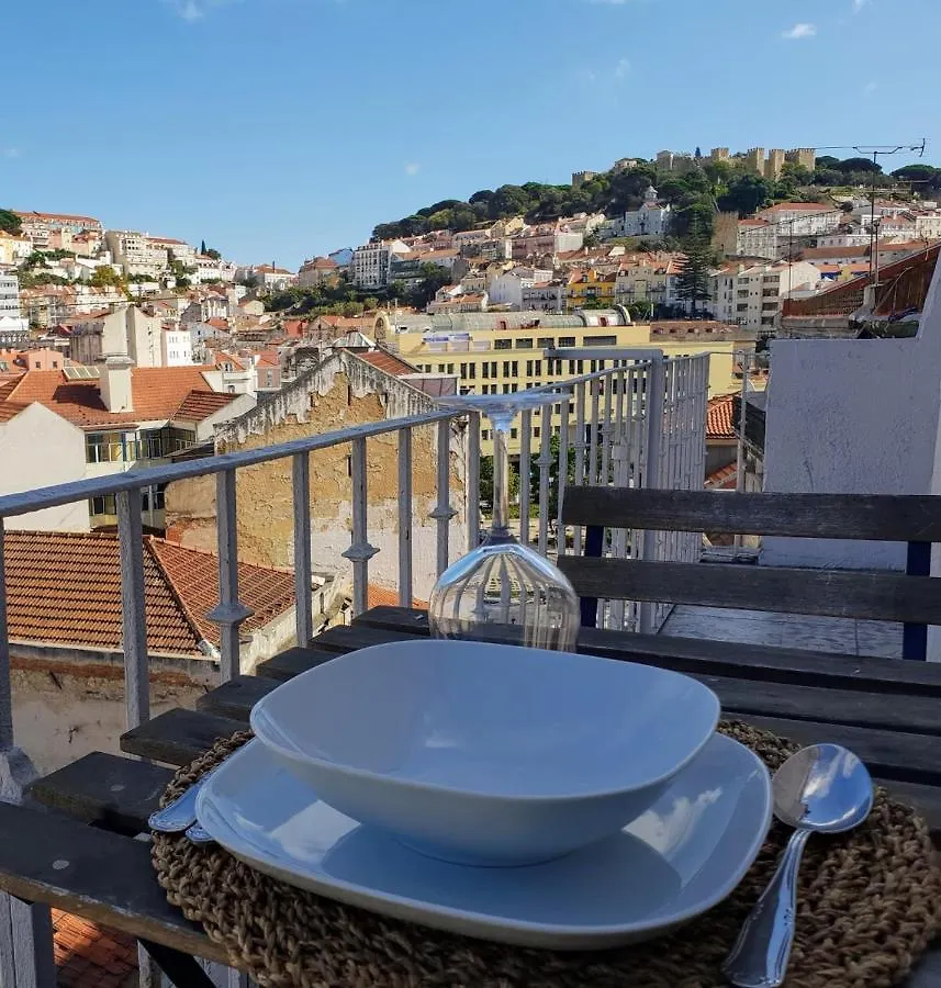 Amazing Downtown Apt With Small Balcony With View Over The Castle Lisboa Portugal